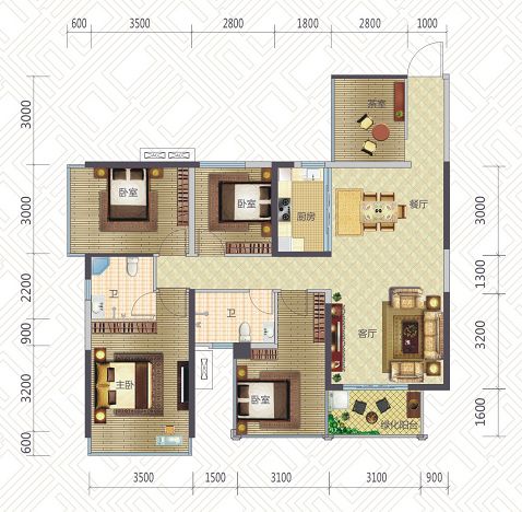 户型回家就是度假浪漫而温馨住在城建61湖景华府多少宾阳人梦寐以求