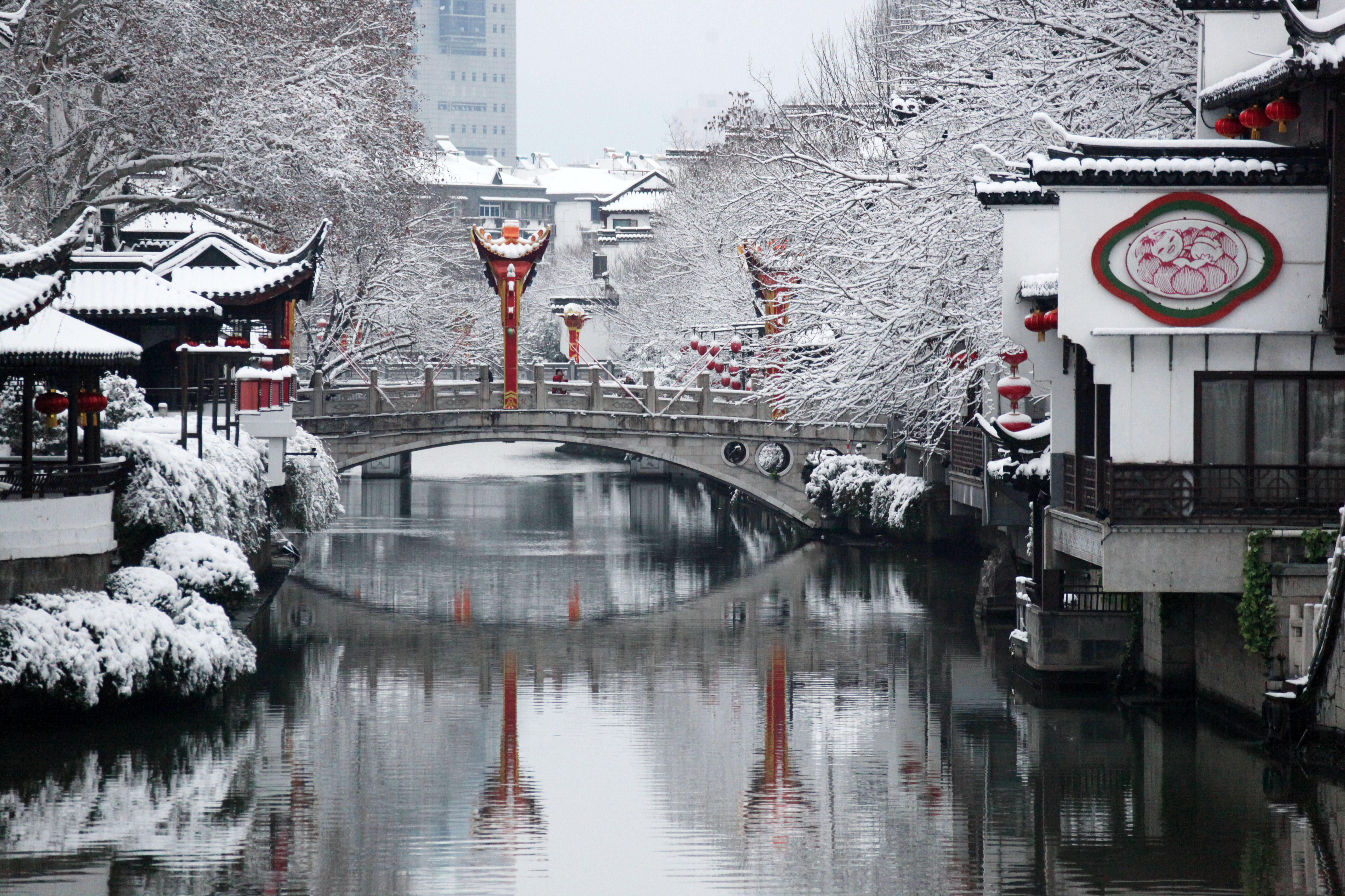 南京雪景图片大全唯美图片