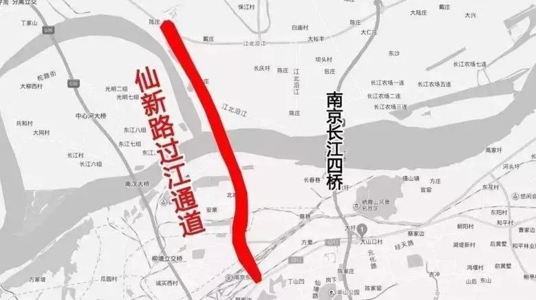 和燕路過江通道南段:起於規劃中的浦儀公路,終於規劃中的和燕路快速化