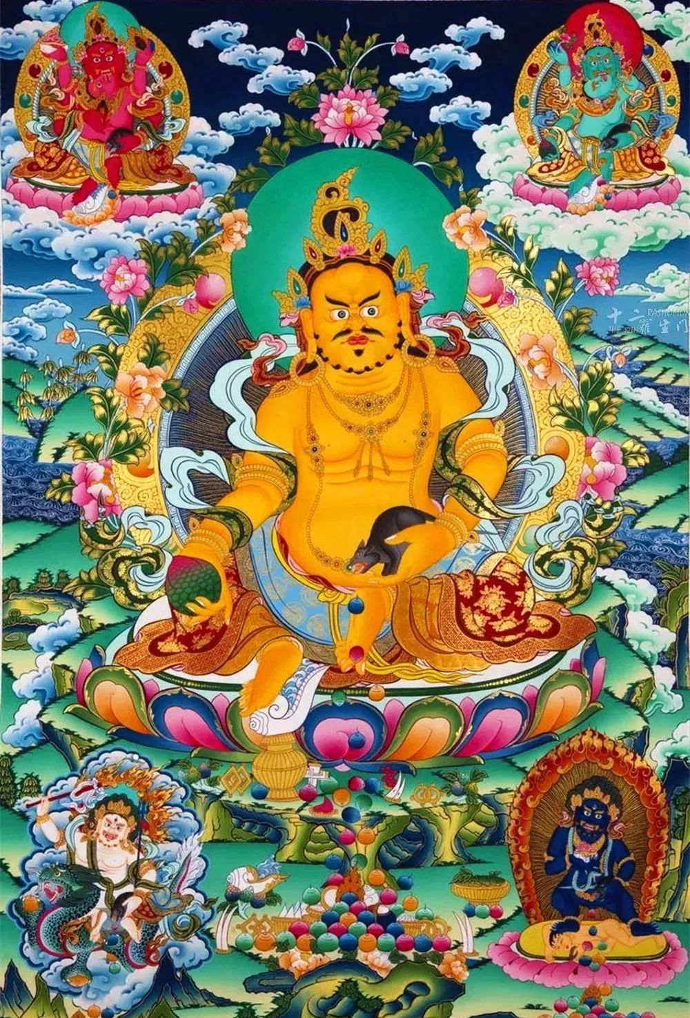 很多人应该知道,藏传佛教中有五姓财神之首:黄财神,藏名:藏拉色波,因
