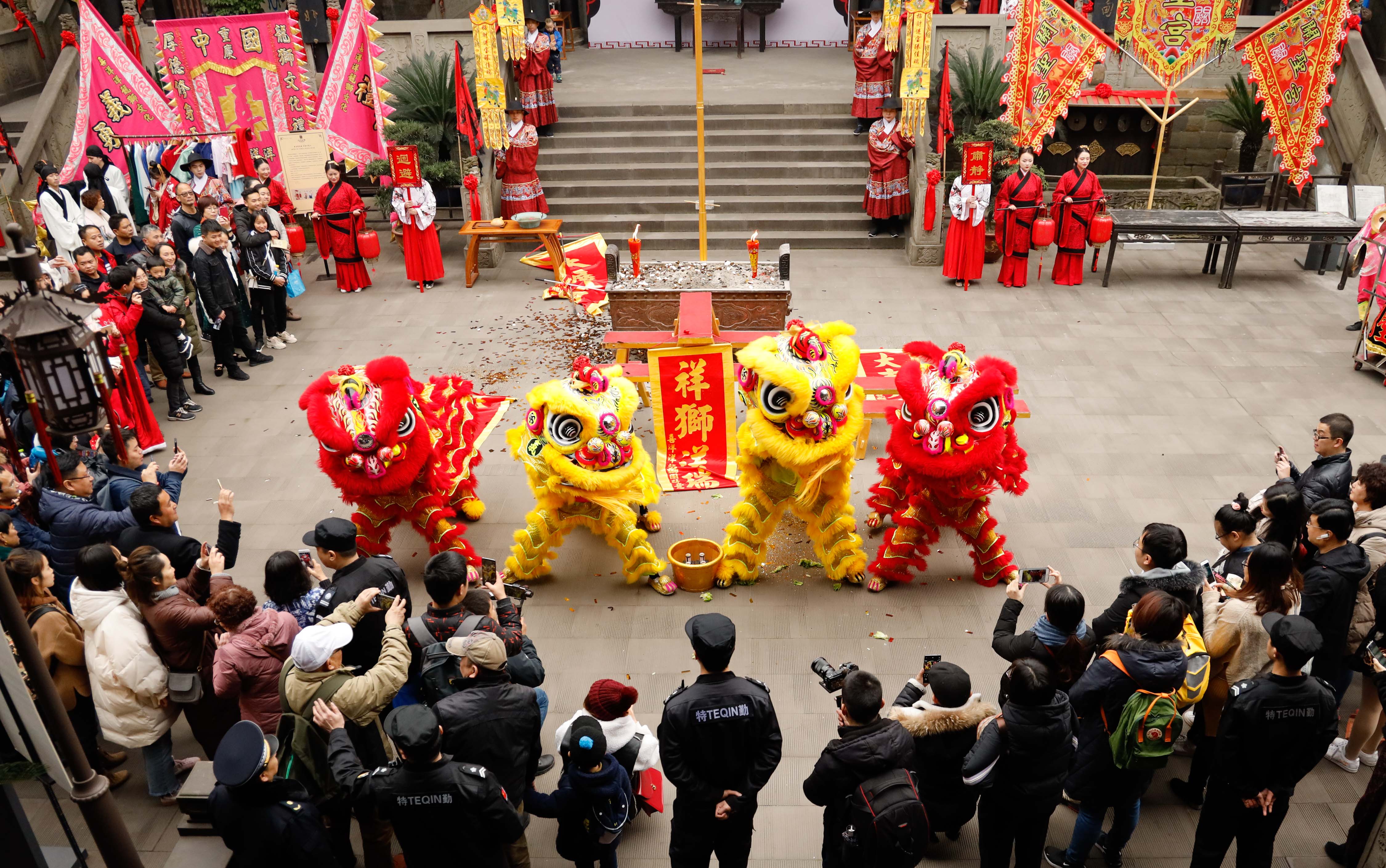 新华社照片,重庆,2019年2月9日重庆湖广会馆举行禹王祭祀典礼2月9日