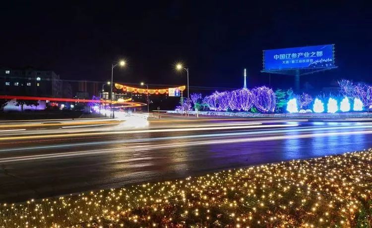 普兰店夜景图片