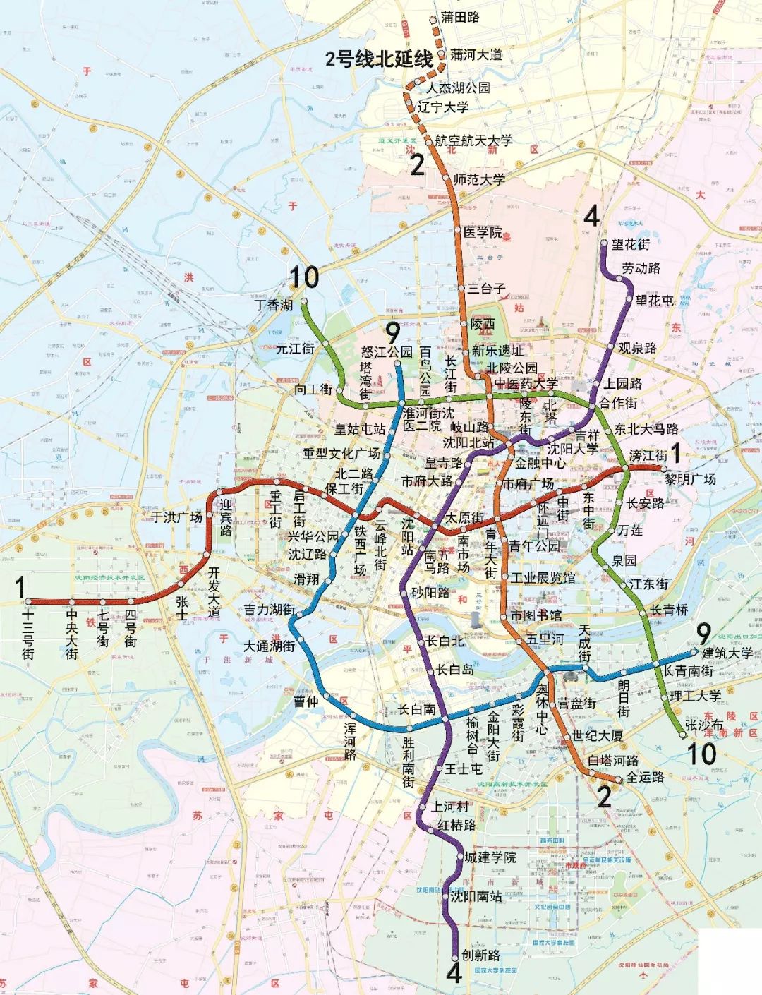 沈阳2021年地铁线路图图片