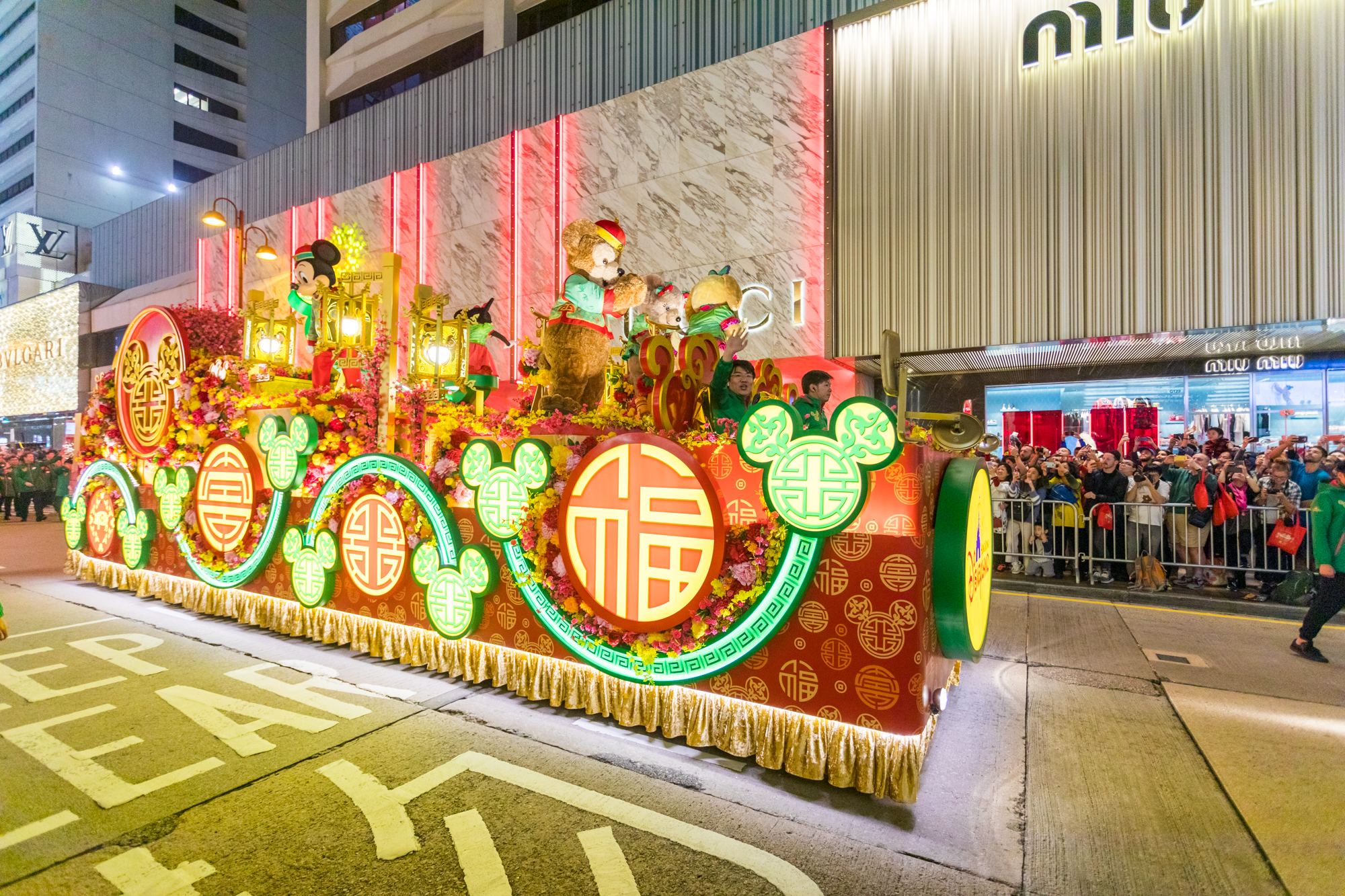 香港新年花车巡游图片