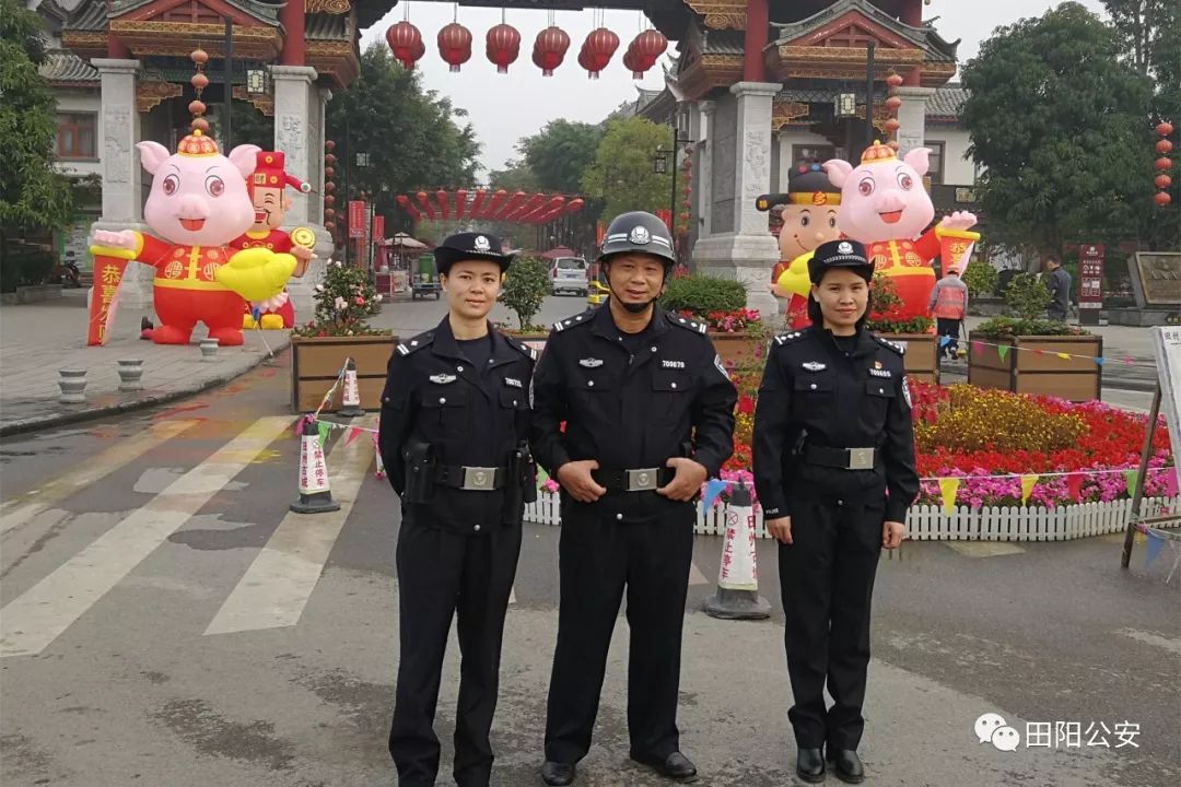 民警,武警聯勤,強化街面武裝巡邏防控工作▲田陽縣人民政府副縣長