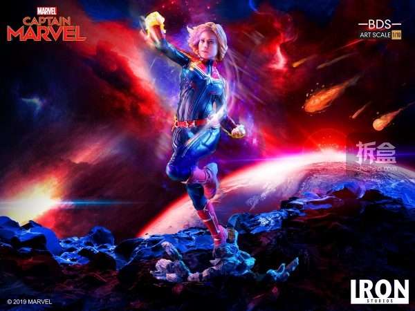 iron studios 漫威 惊奇队长 captain marvel 1:10 雕像