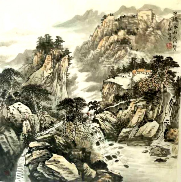 陕西著名画家马瑞生老师山水画作品欣赏