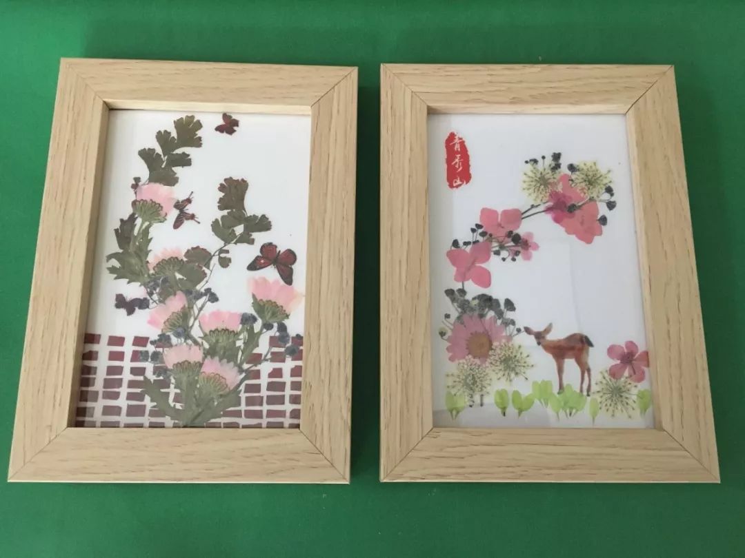 製作桃花主題的diy畫(桃花扇子畫,桃花壓花拼貼畫),創意手工(桃花壓花