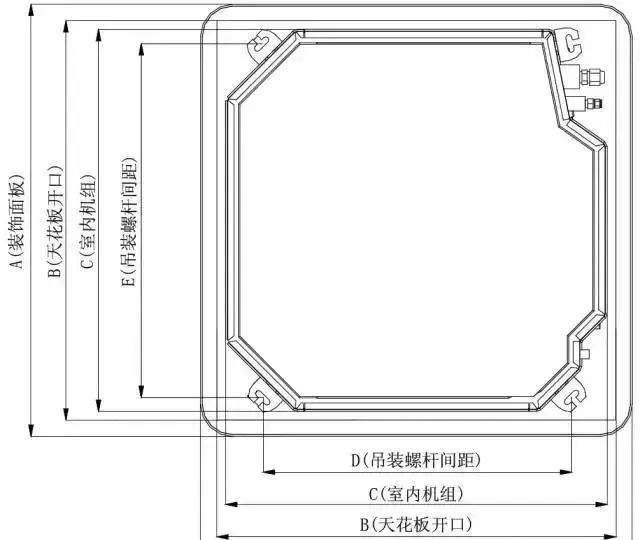 多联机空调室内机(风管机,嵌入机)安装空间要求详解