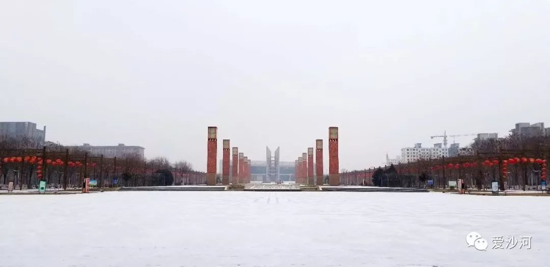 来看沙河雪后景色._人民公园