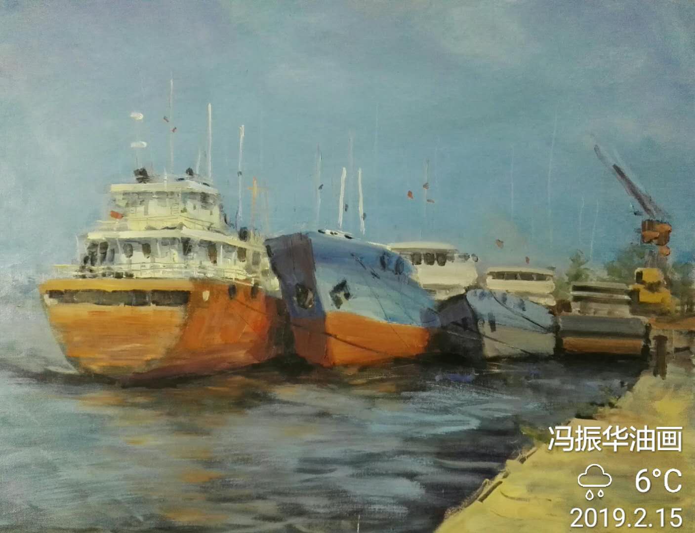 著名海派油画家冯振华油画作品