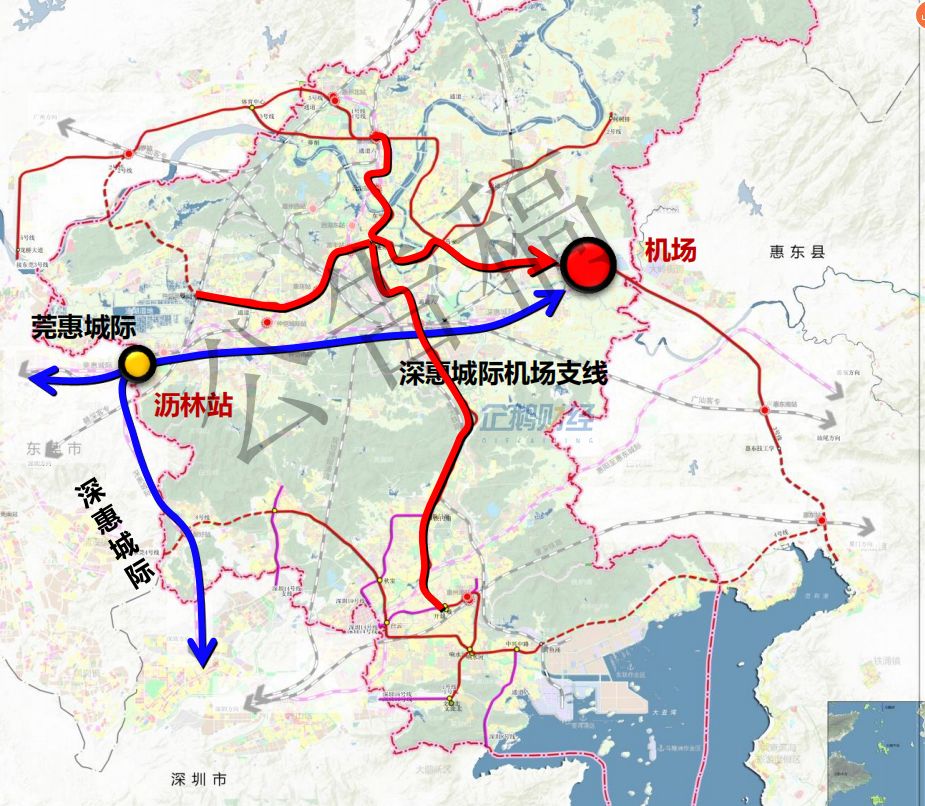 惠州机场道路网络区位规划图为打造千万级机场奠定了重要基础,本次