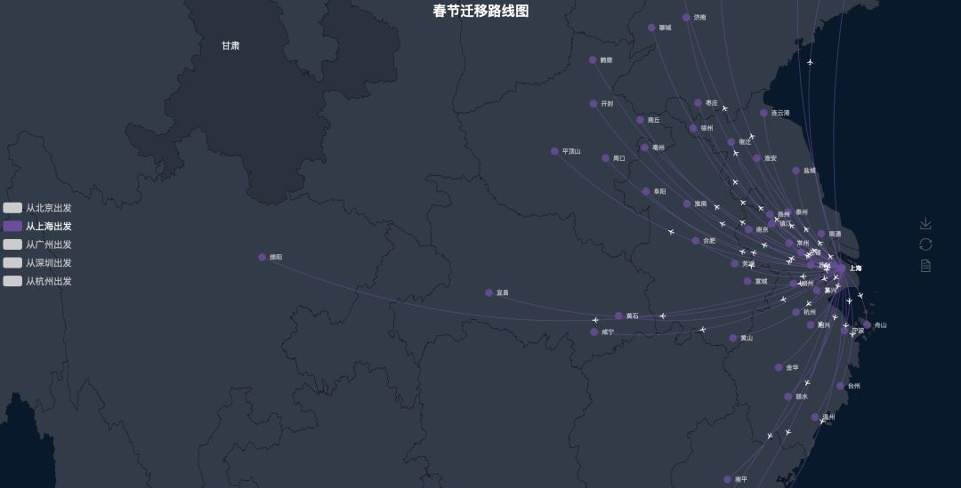 大数据看春运  万条拼车数据绘制2019春节迁徙地图