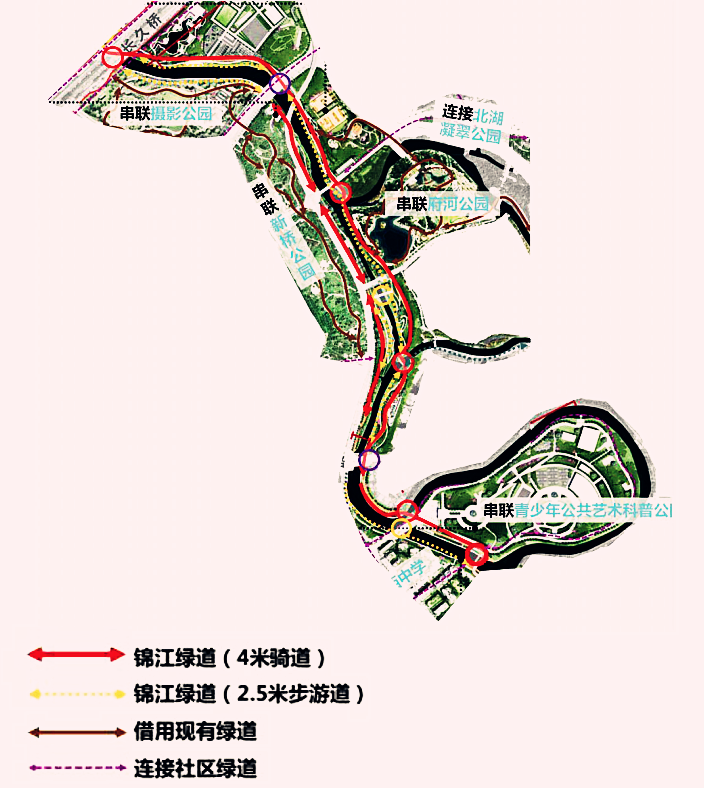 锦江绿道具体路线图图片