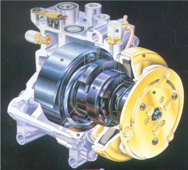 汽车空调压缩机拆解图图片