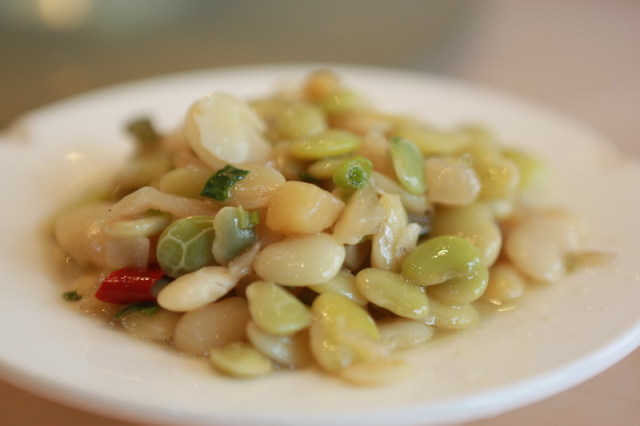 冷翠青蔥段配鹽燴玉豆cold cui green jade beans with salt in