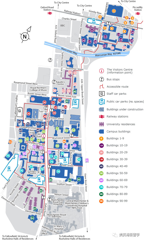 曼彻斯特大学地理位置图片