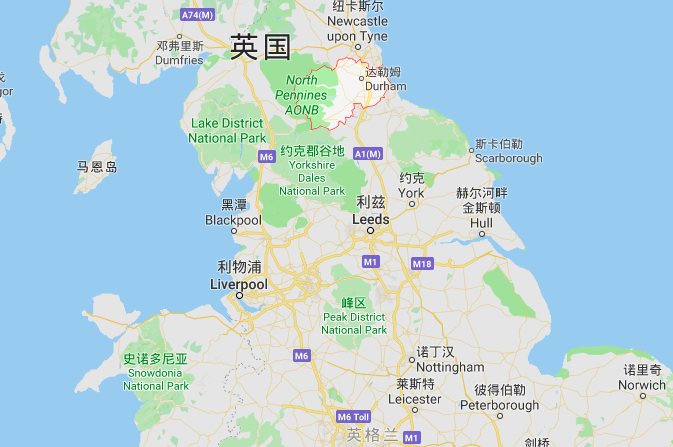 距第三套房子不远处,就是达勒姆郡(county durham.