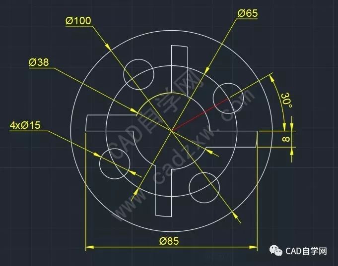 cad制图初学练手图图片