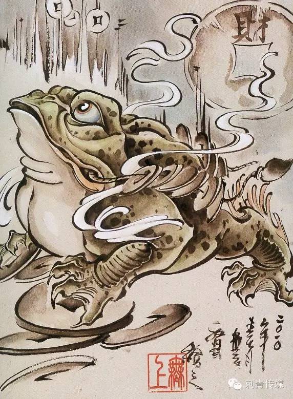 金蟾素描图片