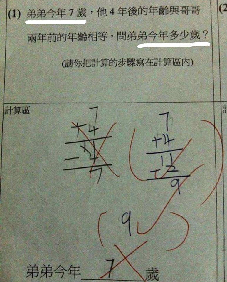 这道数学题你会做吗 弟弟今年几岁 题目