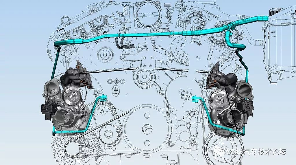 玛莎拉蒂30v6双涡轮增压发动机曲轴箱通风和冷却系统(六)