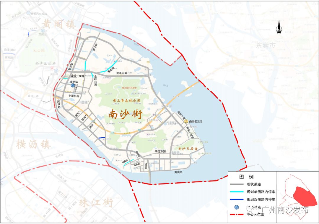 第一阶段南沙街设置的泊位主要位于金洲地铁站商圈,岭南路及大涌东路