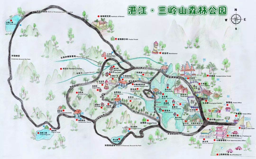 三山森林公园地图图片