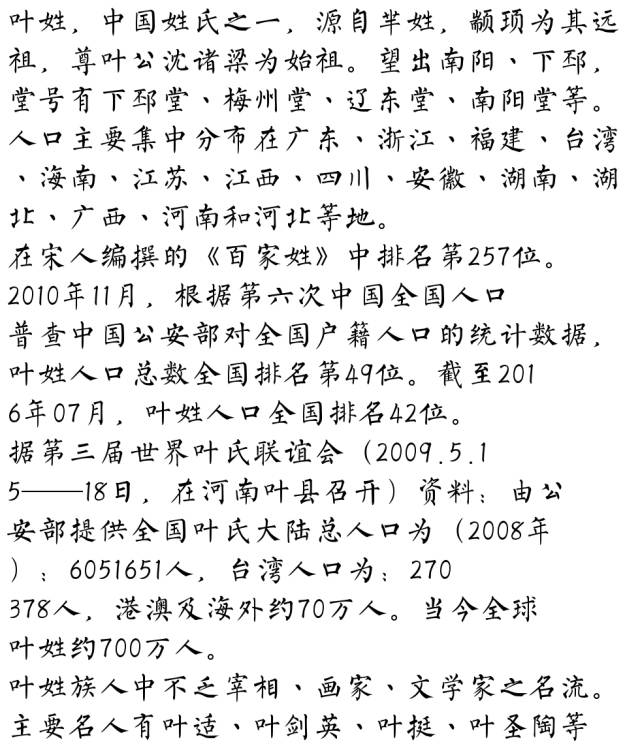 姓氏源流迁徙分布郡望堂号祠堂对联人口数据姓氏名望叶氏家谱大全,叶