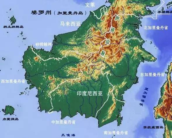 加里曼岛地图图片