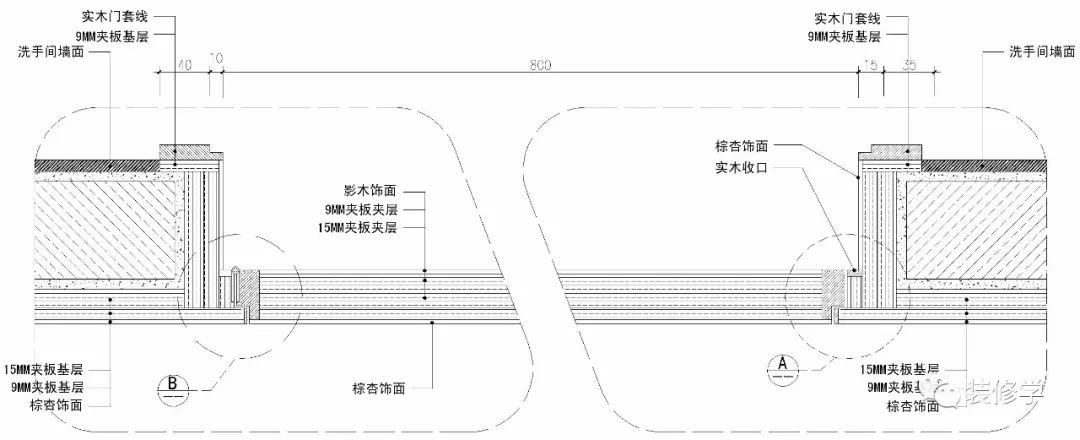 cad隐形门平面图画法图片