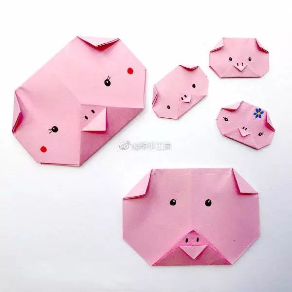 立体小猪折纸步骤图解图片