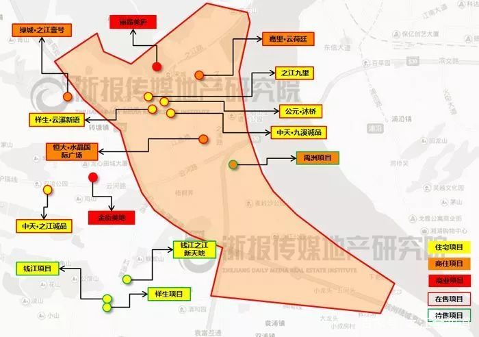 杭州转塘街道地图图片