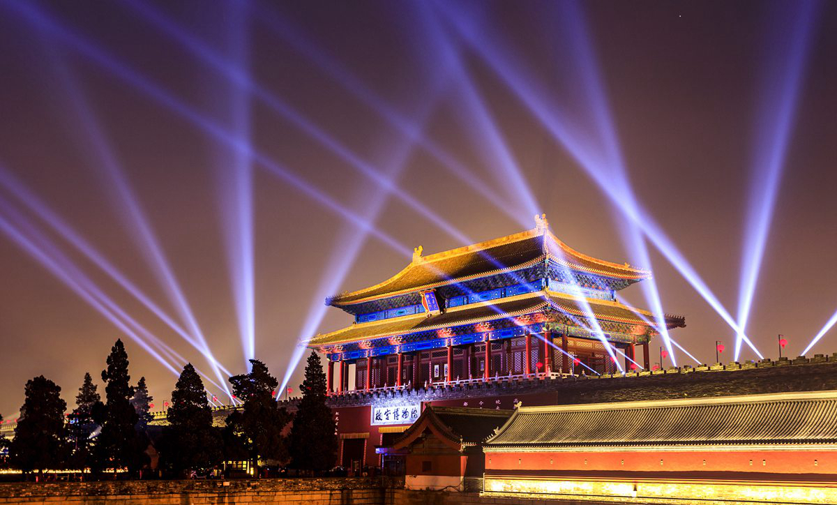 紫禁城夜景图片