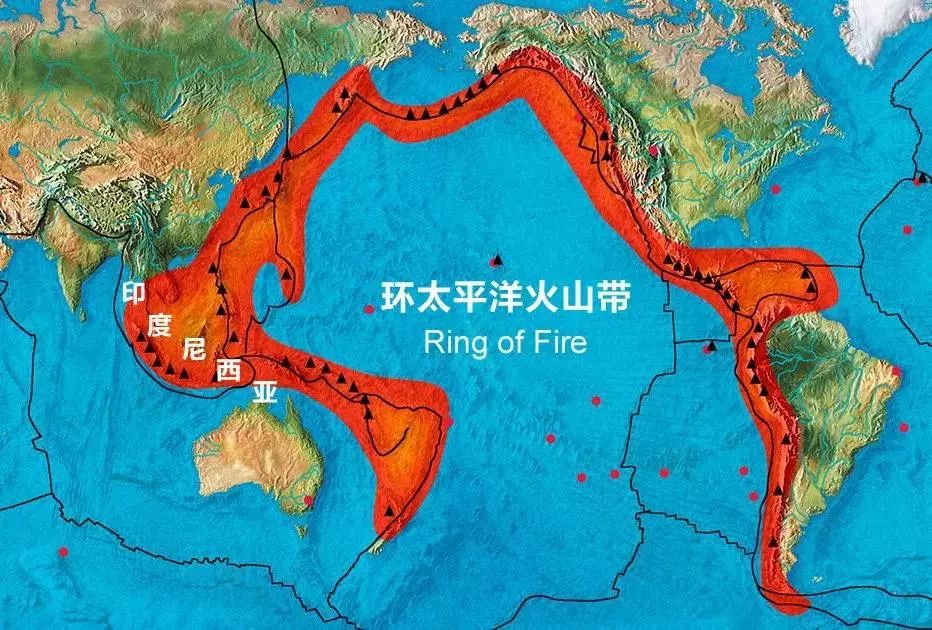印度尼西亚就处在环太平洋地震带中,是一个多火山地震的国家