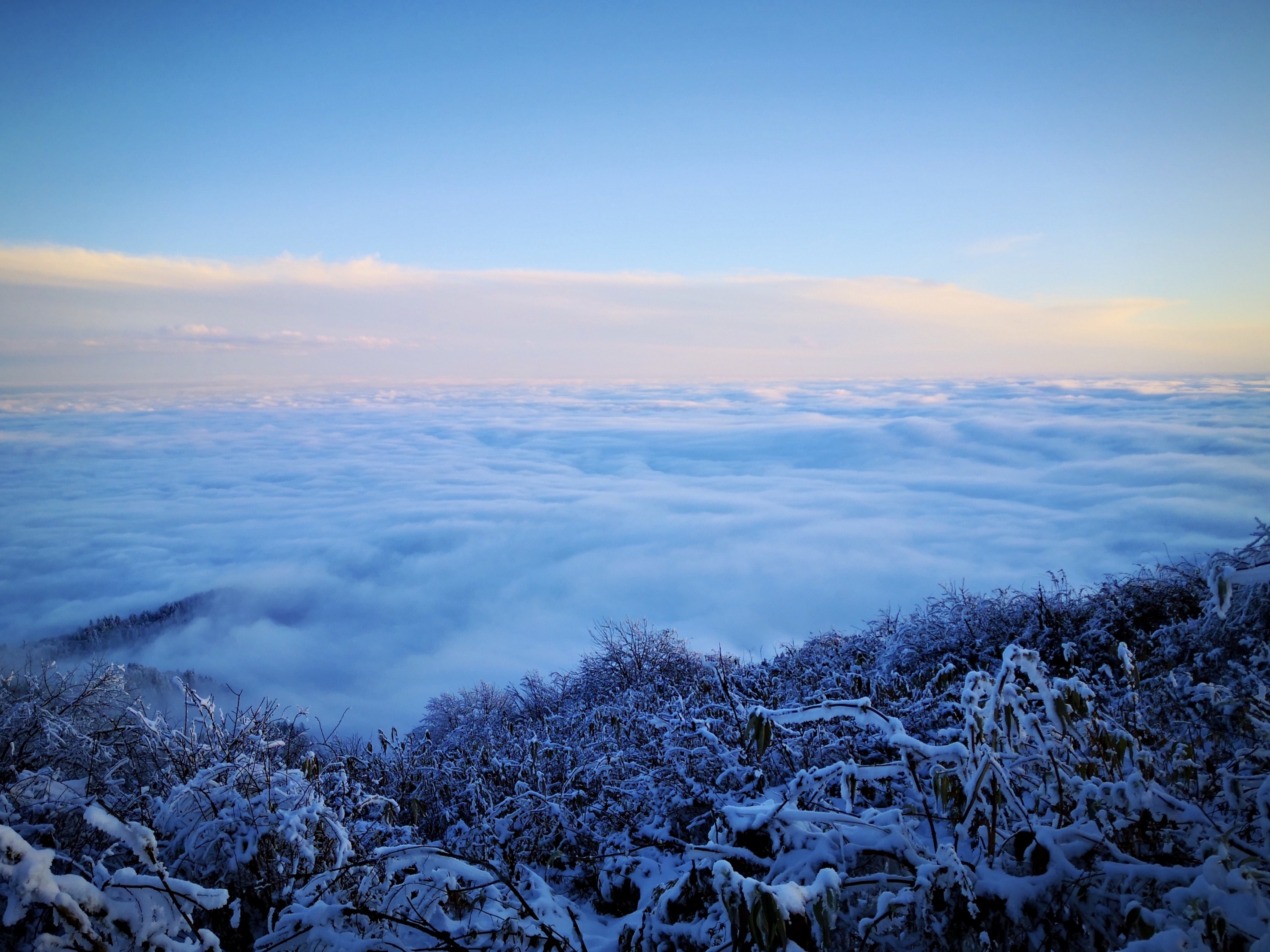 西岭飘雪图片