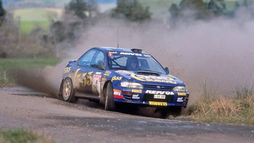 1993年科林麦克雷驾驶的翼豹wrx 555赛车到了1994年wrc赛事,力狮rs