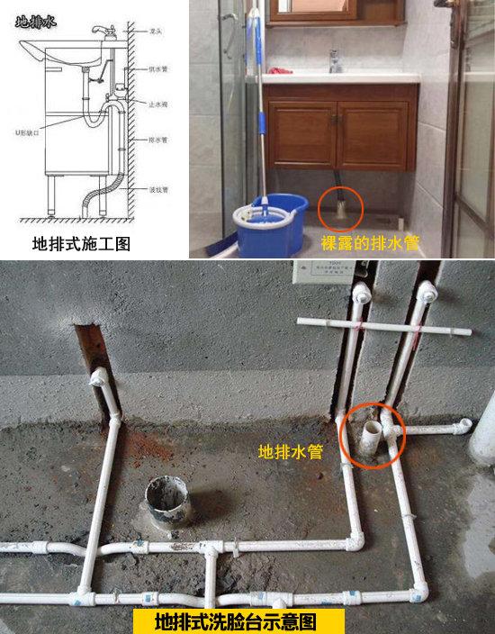 洗脸台墙排水还是地排水好?老公坚持做地排,敢情不是你打扫卫生