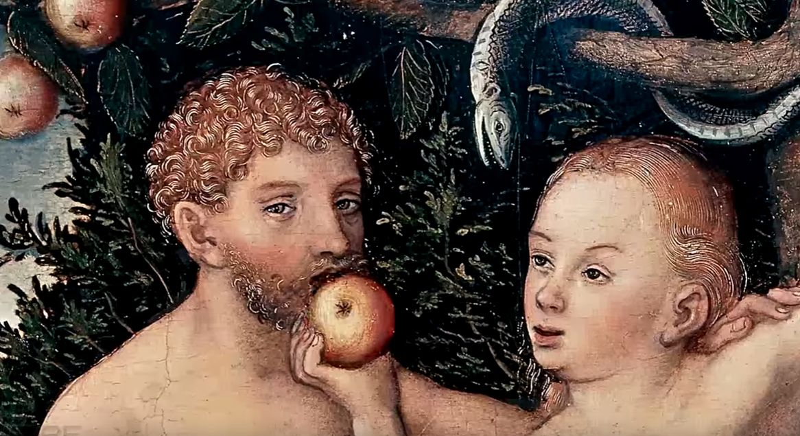 亚当和夏娃画作图片