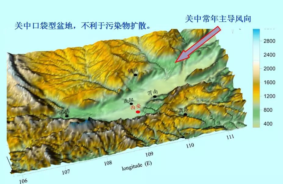 关中盆地地形图图片