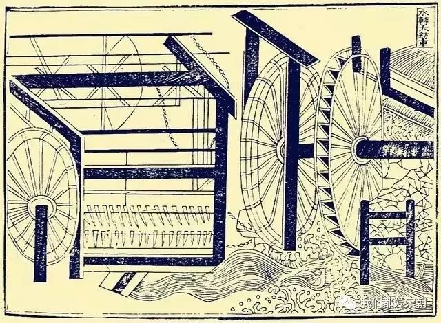 王祯《农书》上的水转大纺车
