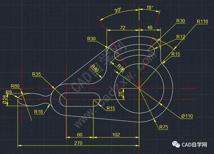 cad制图初学练手图图片