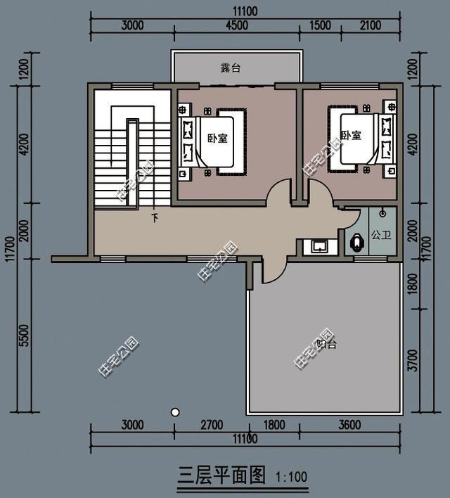 农村转角房屋设计图图片