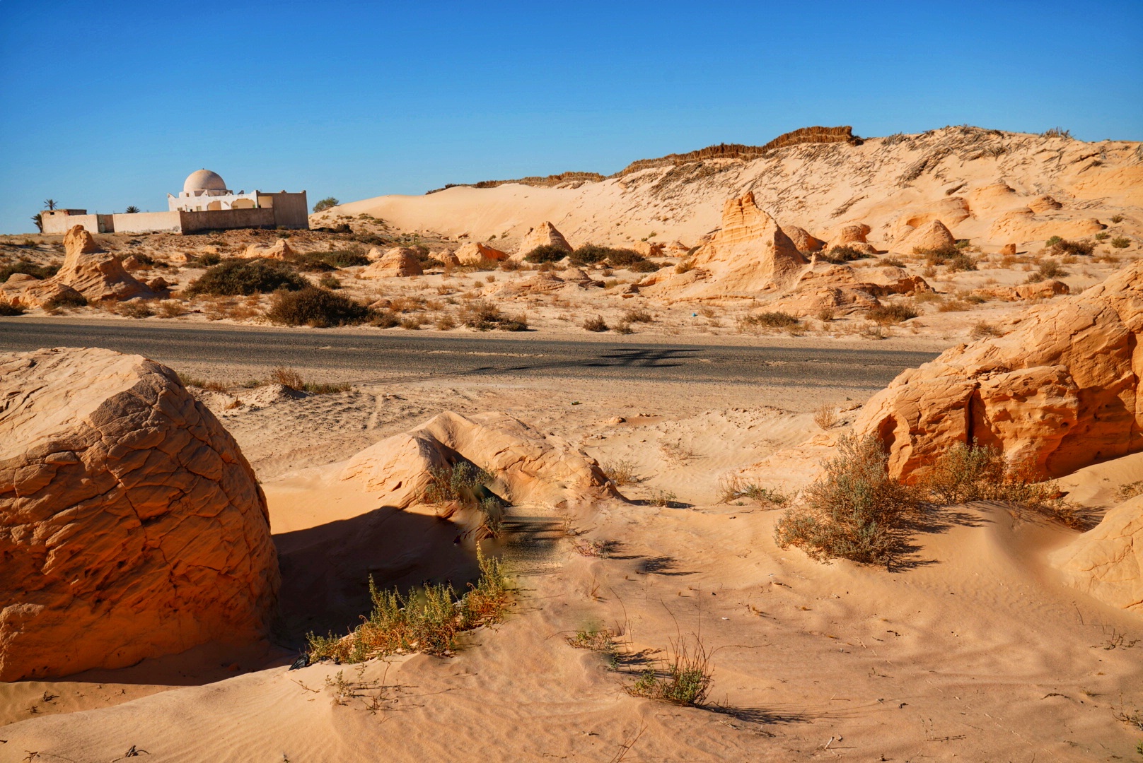 沙漠地貌:沙丘岩石群
