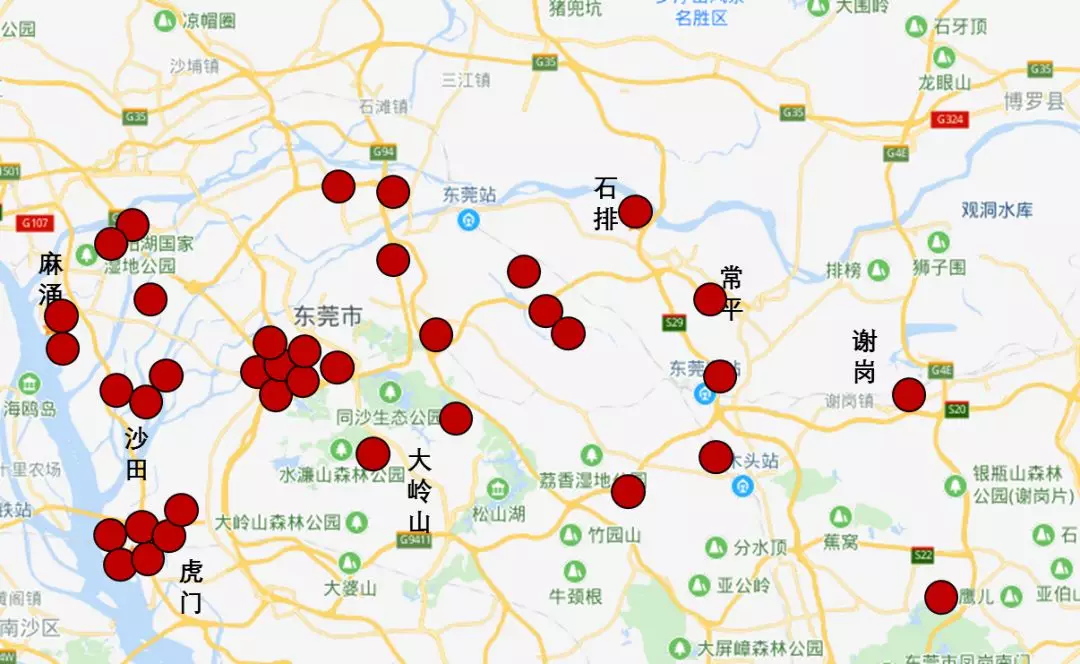 圖5:東莞規模以上物流項目分佈2012年至2017年,東莞累計出讓倉儲用途