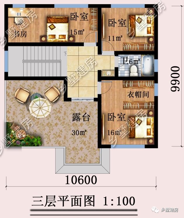 10x10米农村小别墅,豪华大气又经典,2019最火爆的款!