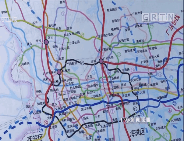 广东新闻联播还曾流出一张广州地铁的远期规划图,其同样对20号线有所