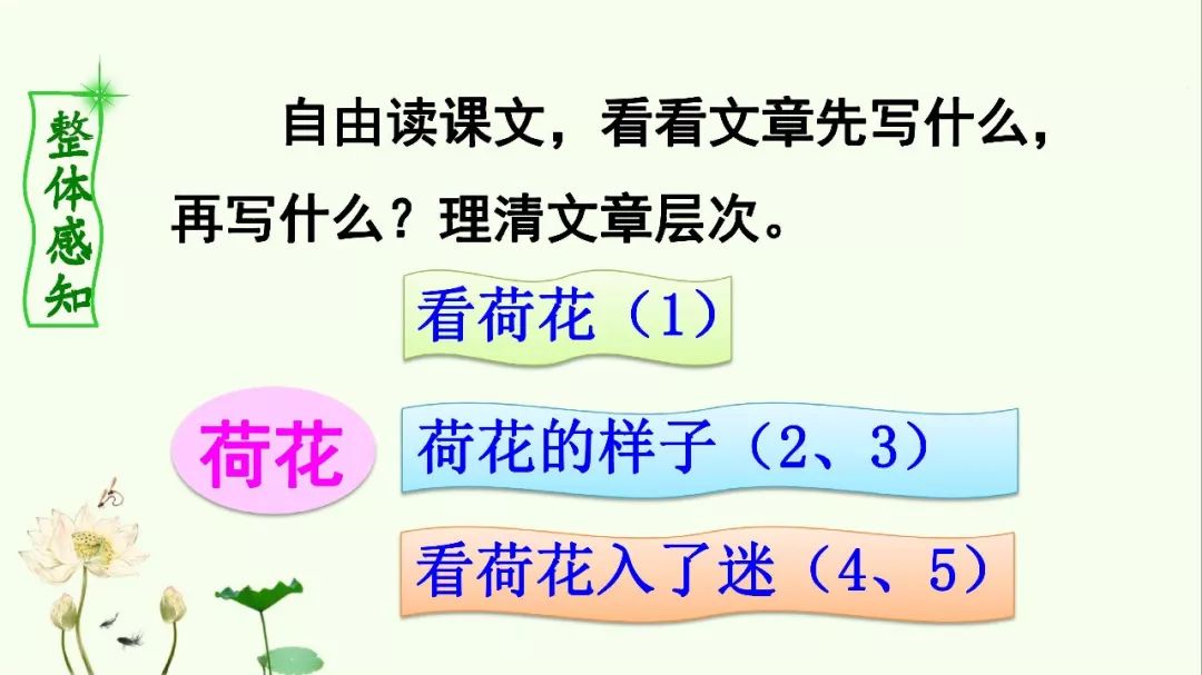 微課堂部編語文三年級下冊課文3荷花教學視頻