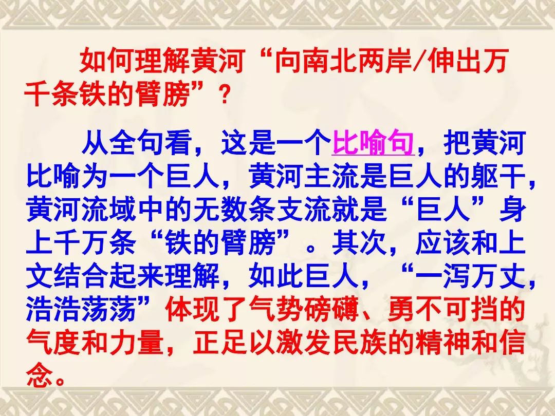 部編版初中七年級下冊語文第5課黃河頌知識點圖文詳解