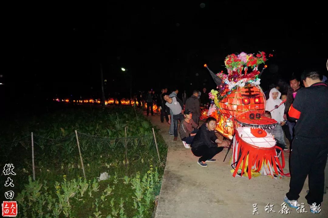 航拍福建大田均溪周田2019板凳龙